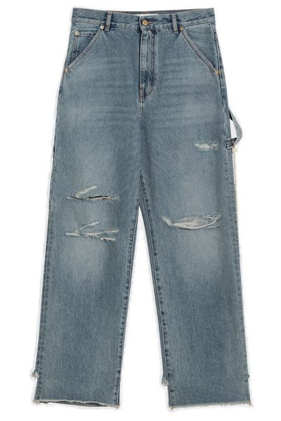 DARKPARK Lisa Chain Adorned Loose Fit Carpenter Denim Jeans
