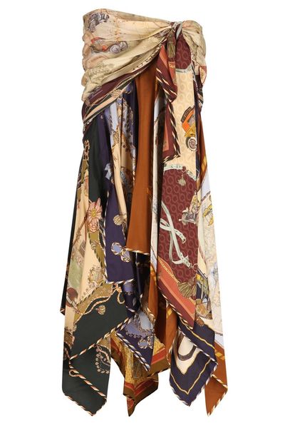 Zimmermann Valiant Draped Scarf Skirt