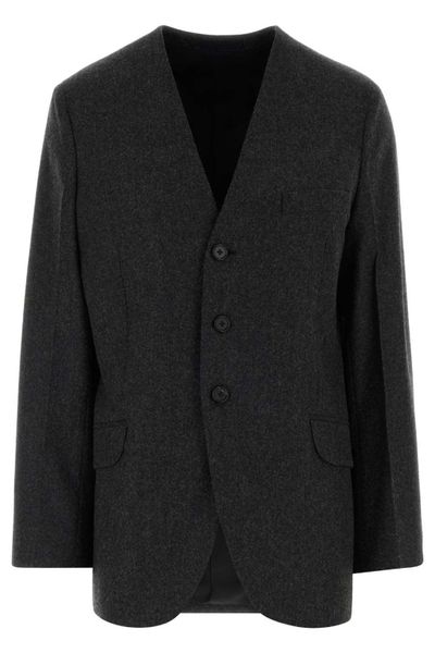 Jil Sander Single-Breasted V-Neck Blazer