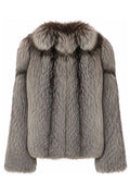 Yves Salomon Crewneck Long-Sleeved Coat