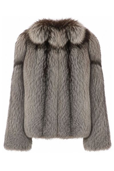 Yves Salomon Crewneck Long-Sleeved Coat