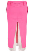 The Attico Front Slit Stripe Detailed Skirt