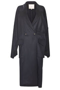 SETCHU Draped Double-Breasted Coat