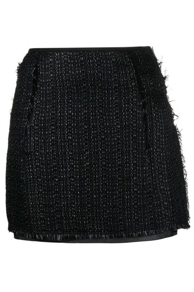 Lanvin Frayed Edge Tweed Mini Skirt
