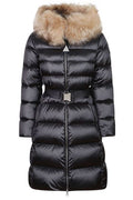Moncler Leersies Shearling Trimmed Long Padded Coat