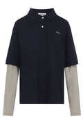 Miu Miu Layered Long-Sleeved Polo Top