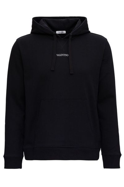 Valentino Logo Printed Drawstring Hoodie