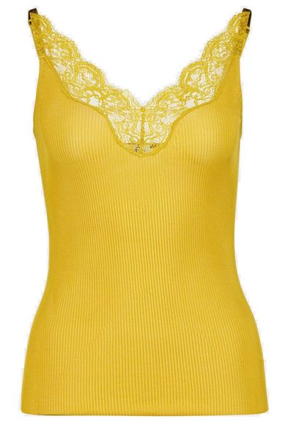 Saint Laurent Laced Ribbed Tank Top