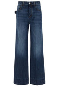 Bottega Veneta Logo Patch Wide Leg Jeans