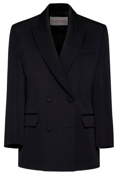Valentino Double-Breasted Long-Sleeved Blazer
