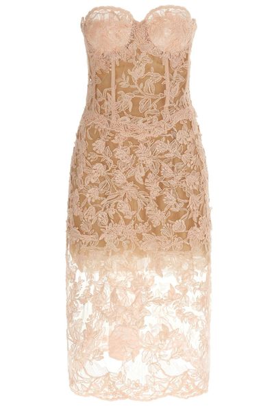 Ermanno Scervino Lace Corset Midi Dress