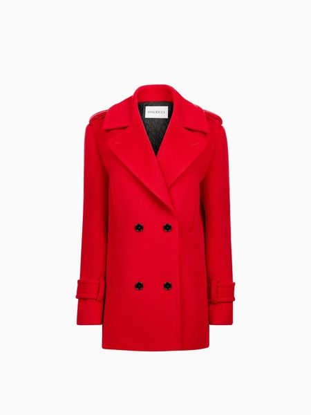 Nina Ricci Double-Breasted Peacoat