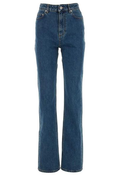 Burberry Logo Patch Straight Fit Jeans
