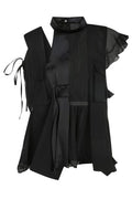 Sacai Ruffled Tie-Detail Top