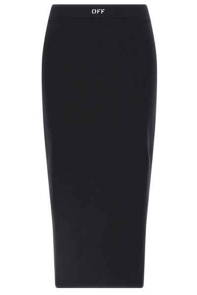 Off-White Logo Printed Midi Skirt