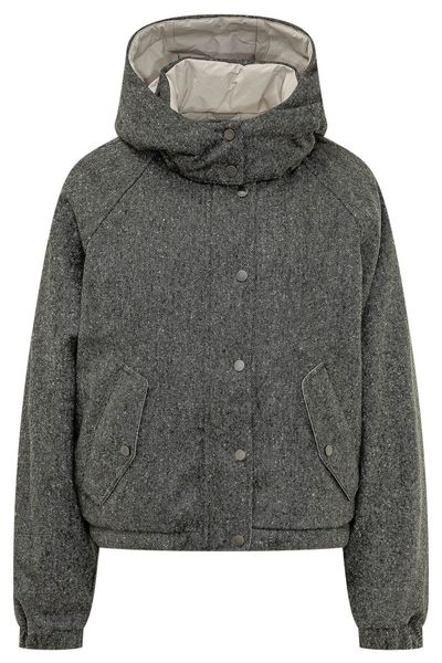 Brunello Cucinelli Donegal Tweed Hooded Jacket