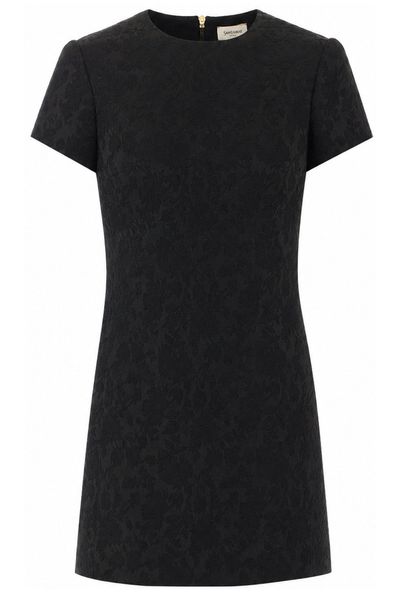 Saint Laurent Floral Jacquard Mini Dress