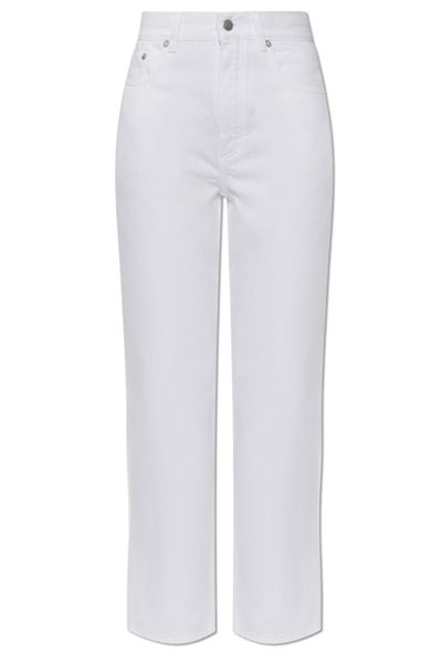 Alaïa High-Rise Straight-Leg Jeans