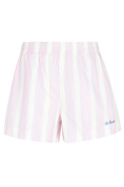 Mc2 Saint Barth Meave Striped Pull-On Shorts