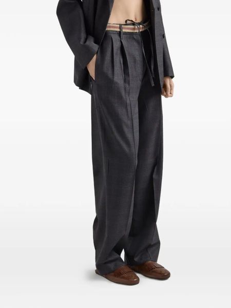 Prada Pleated Wide-Leg Pants