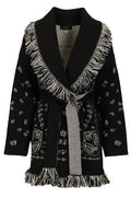 Alanui Bandana Fringe Wrap Cardigan