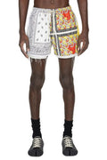 Children Of The Discordance X Yagi Bandana Printed Raw-Cut Edge Shorts