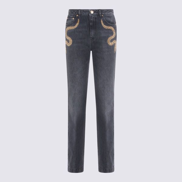 Roberto Cavalli Embellished Serpent Jeans