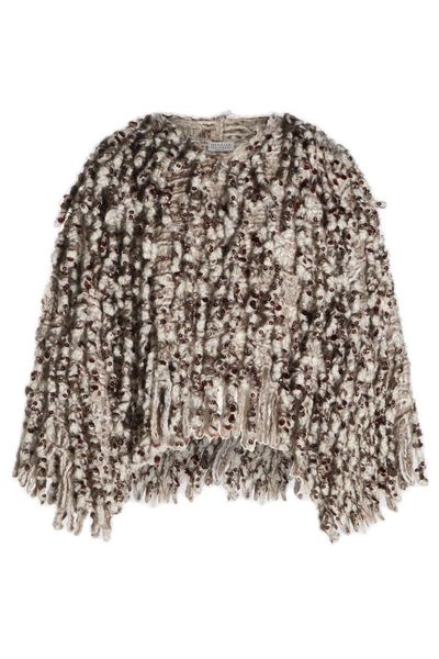 Brunello Cucinelli Dazzling Twist Embroidered Cardigan