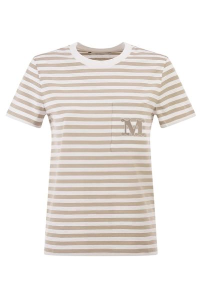 Max Mara Oboli Logo Embroidered Crewneck T-Shirt