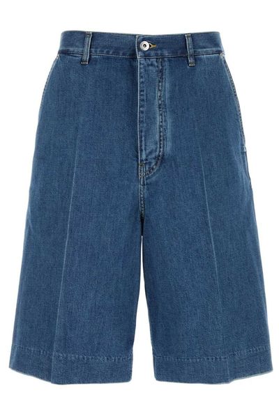 Bottega Veneta Lightweight Washed Denim Shorts