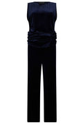 Alberta Ferretti Draped Waist Sleeveless Jumpsuit