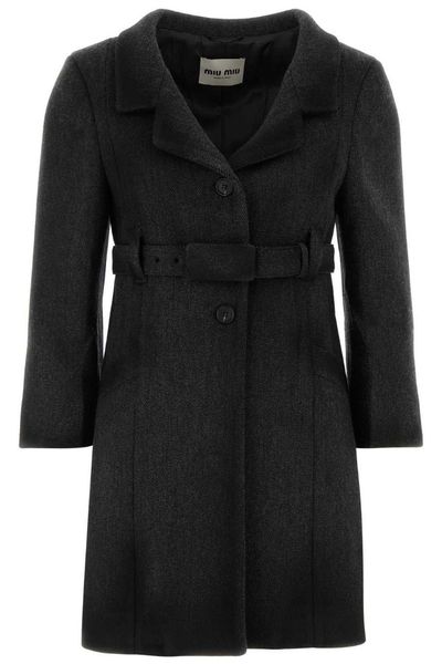 Miu Miu Belted Tailored Coat
