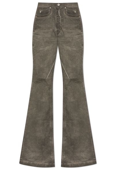 Rick Owens DRKSHDW High Waisted Flared-Leg Jeans