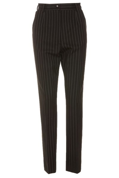 Dolce & Gabbana High-Waisted Pinstripe Twill Pants