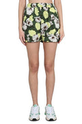 MSGM Floral Printed High Waist Shorts